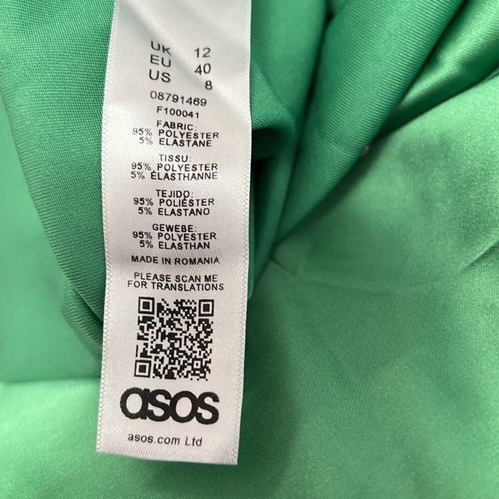 ASOS GREEN PARTY SLIP DRESS SIZE 8 - Picture 8 of 10
